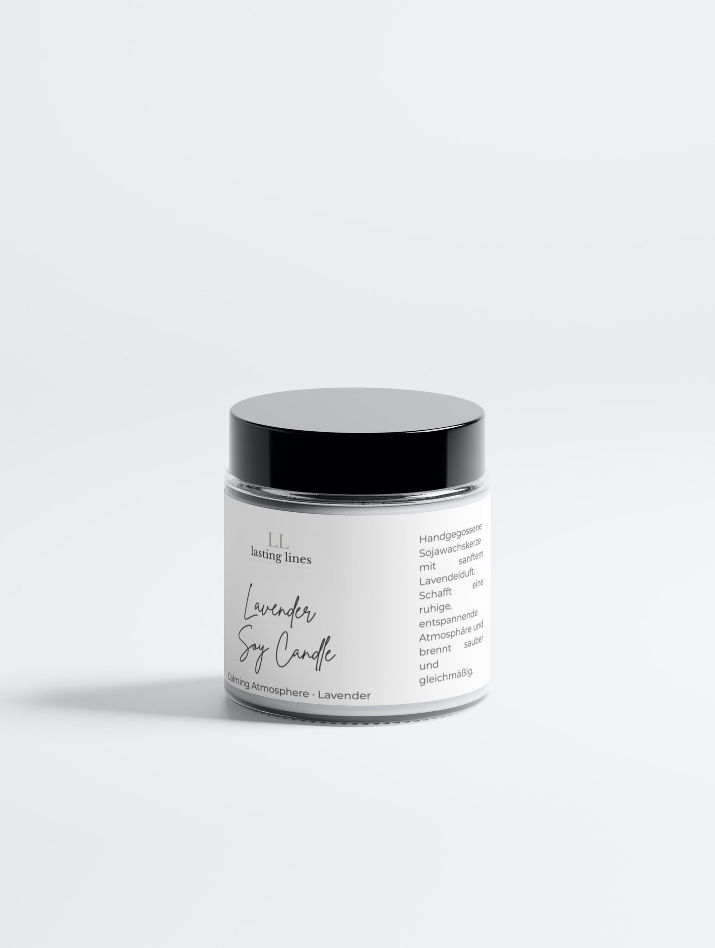 lasting lines - Lavender Soy Candle - Calming Atmosphere - White Edition