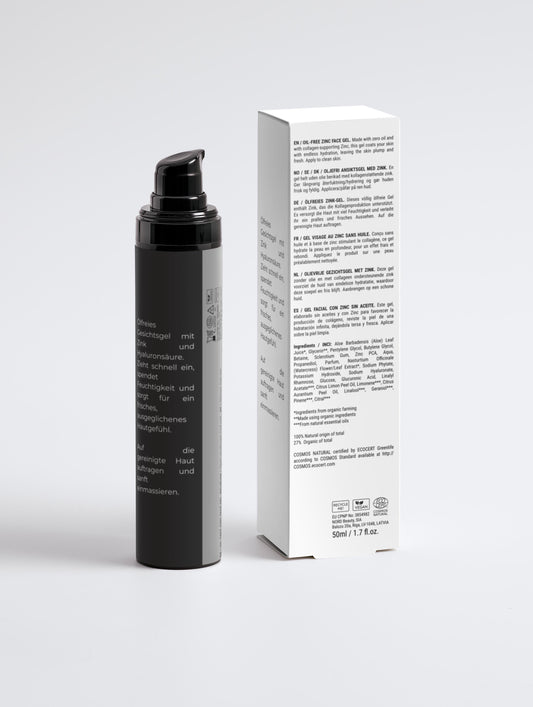 lasting lines - Zertifizierte Naturkosmetik - Men's Zinc Face Gel - Oil Free Hydration