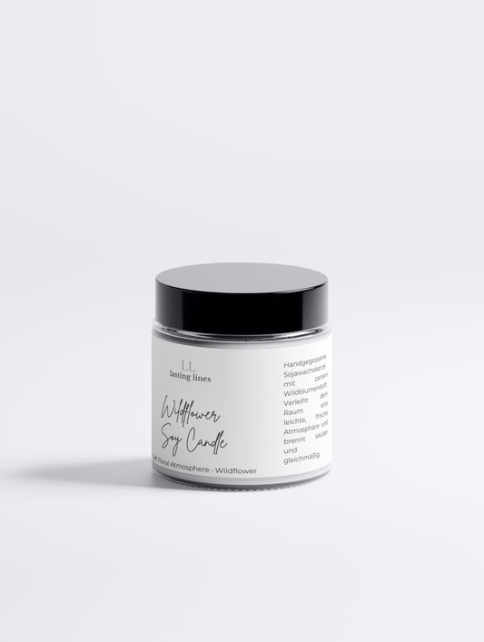 Wildflower Soy Candle - Soft Floral Atmosphere - White Edition