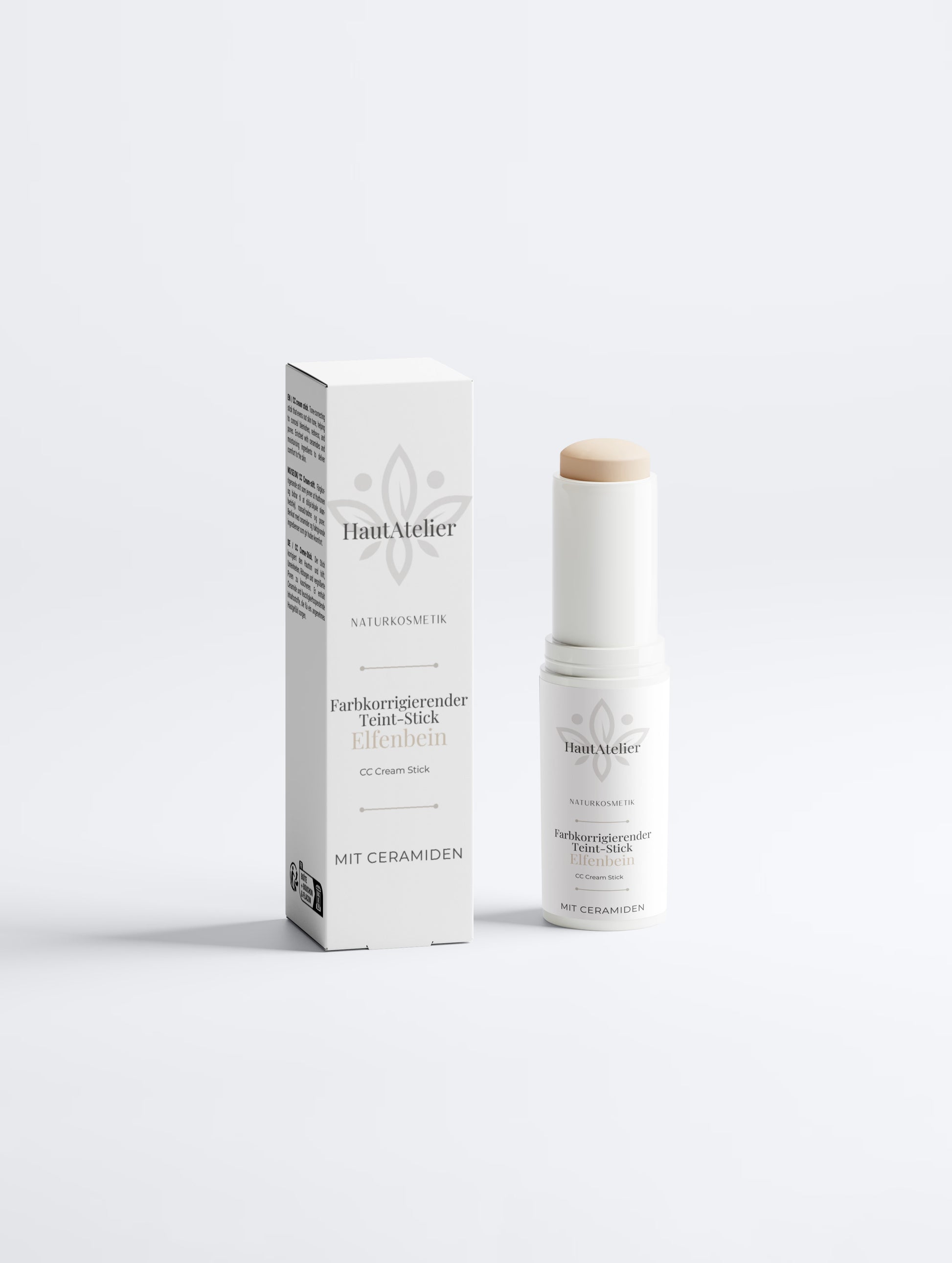 HautAtelier - Naturkosmetik I Farbkorrigierender Teint-Stick - Elfenbein (20 Light) mit LSF30