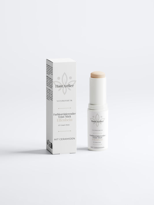 HautAtelier - Naturkosmetik I Farbkorrigierender Teint-Stick - Elfenbein (20 Light) mit LSF30