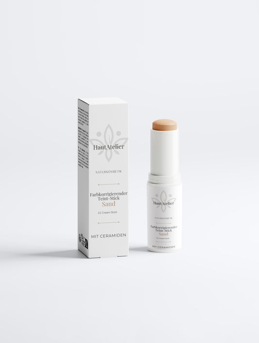 HautAtelier - Naturkosmetik I Farbkorrigierender Teint-Stick - Sand (25 Medium) mit LSF30