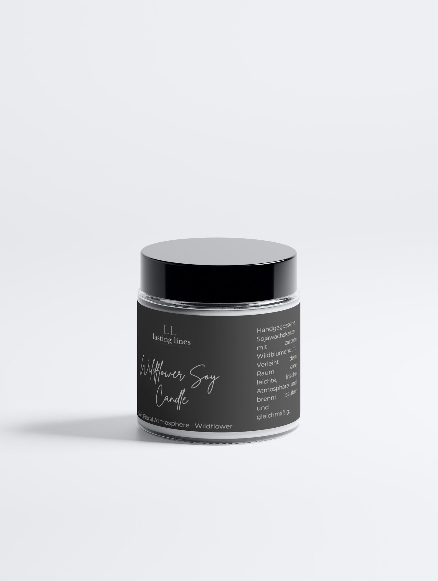 Wildflower Soy Candle - Soft Floral Atmosphere - Black Edition