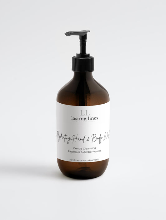 lasting lines - Zertifizierte Naturkosmetik - Hydrating Hand & Body Wash - Gentle Cleansing - Patchouli & Amber Vanilla